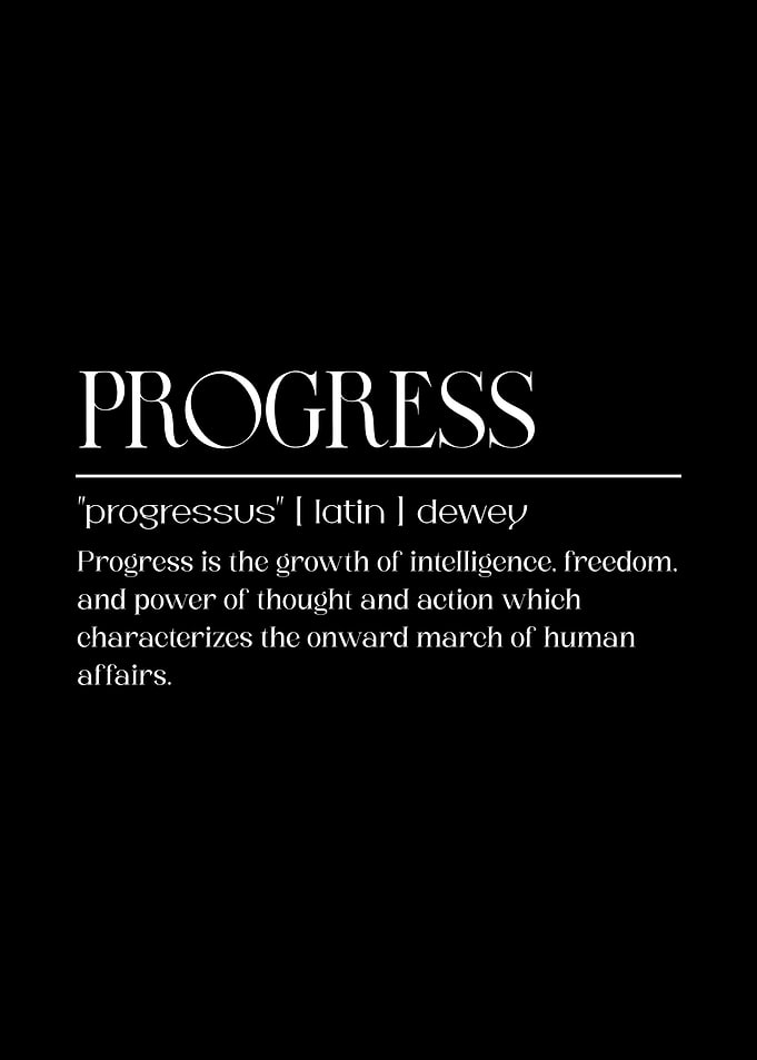 Progress Definition black background