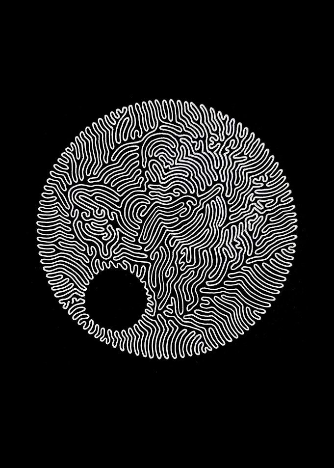 Abstract Circular Line Art