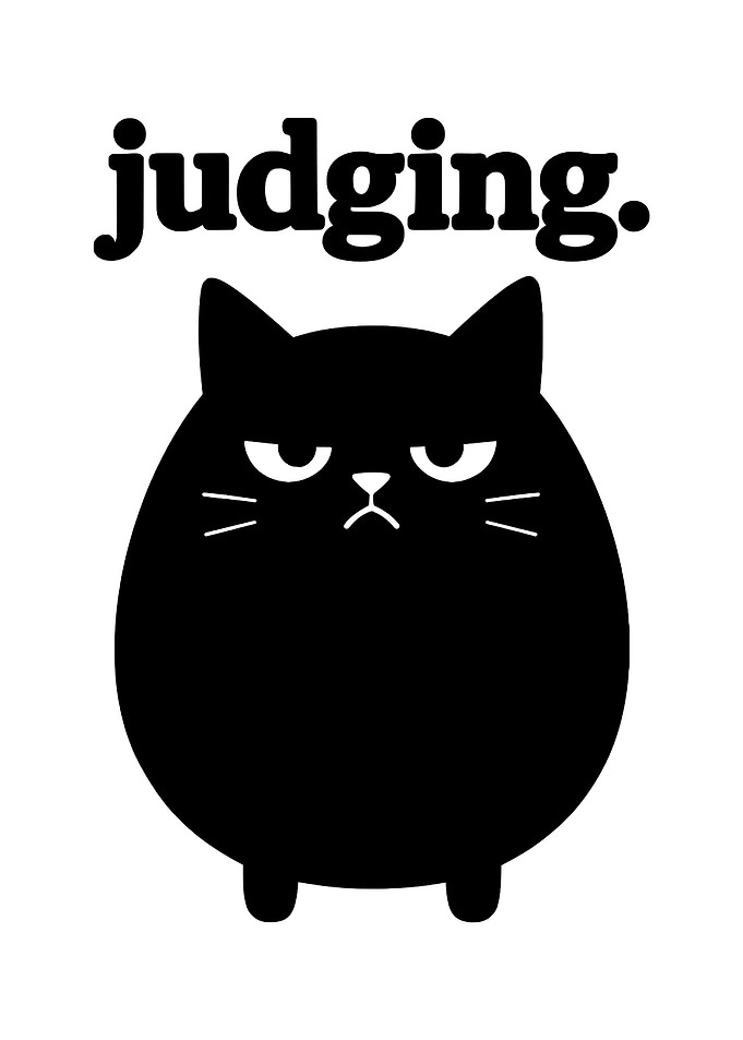 Judging Cat with Text