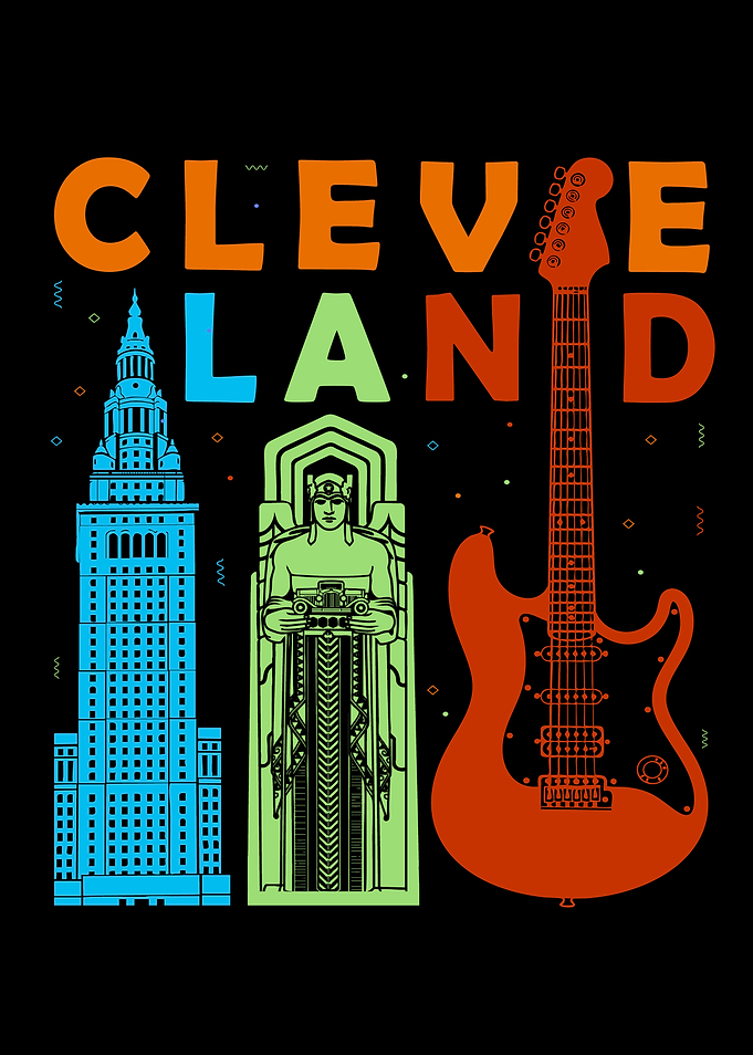 Cleveland Ohio Souvenir Men Skyline Cleveland