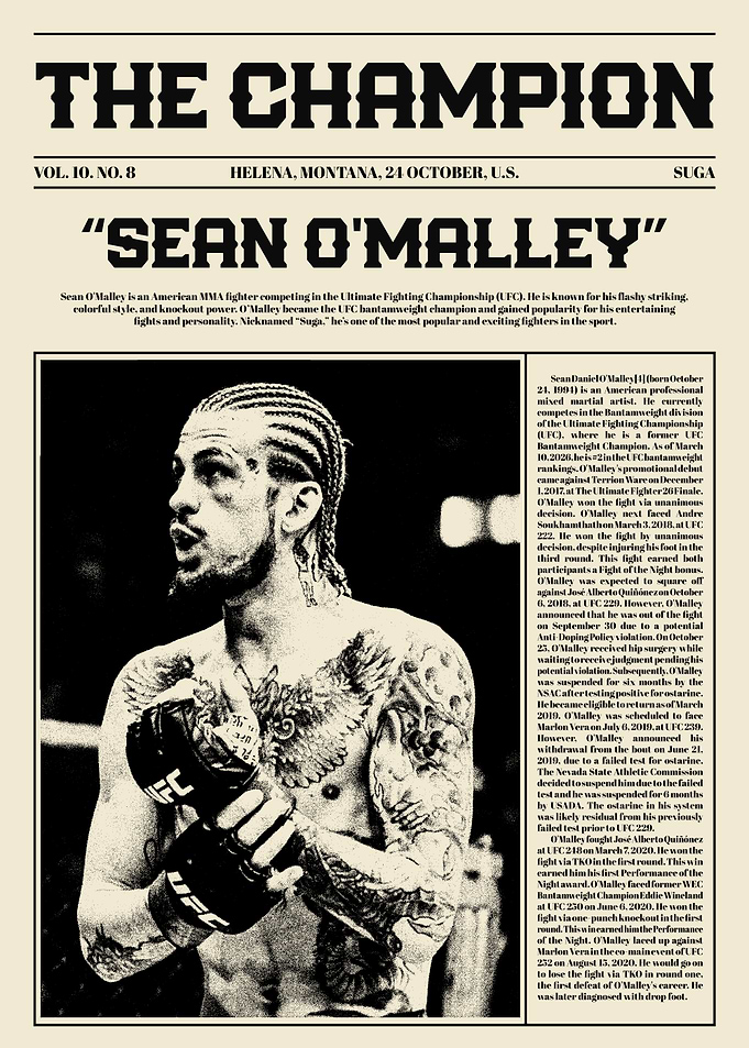 Sean O'Malley UFC Champion