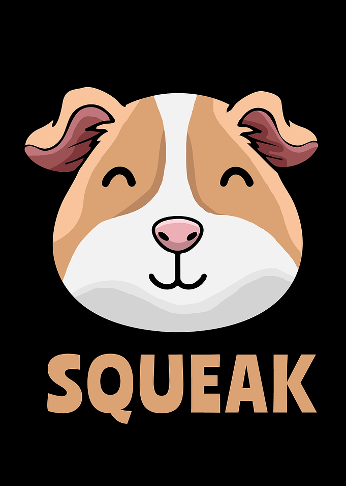 Cute Guinea Pig Face Squeak Kids Kawaii Guinea Pig