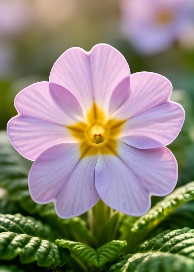 Close-up of a Pink Primrose Flower