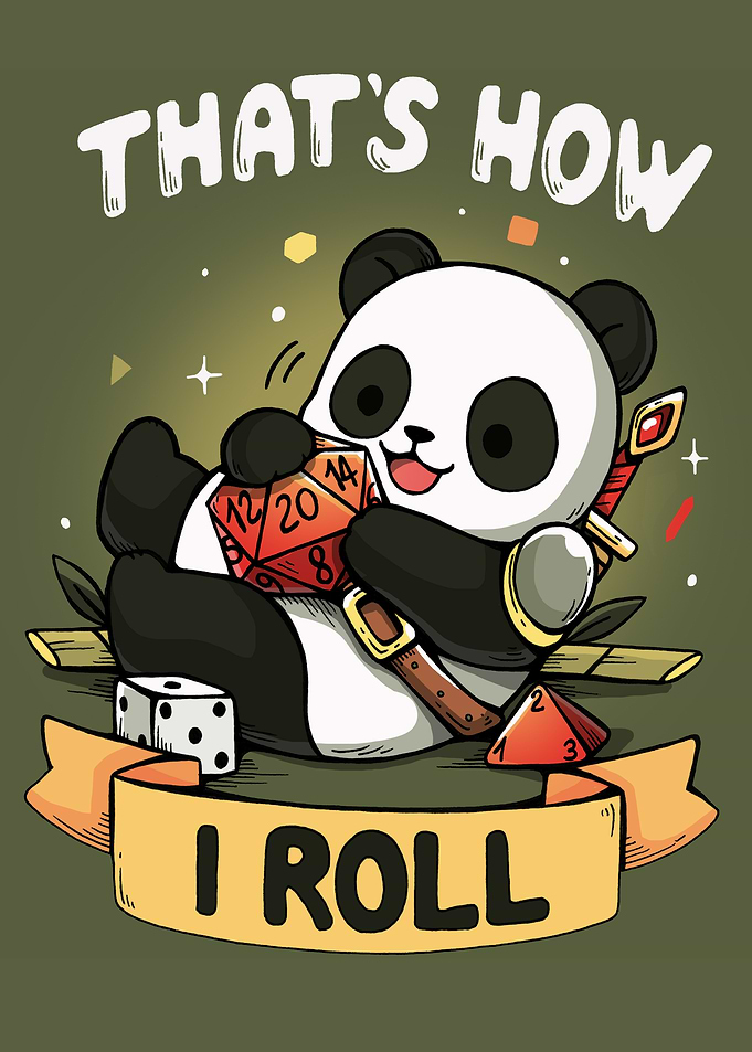 Panda Playing Dungeons and Dragons