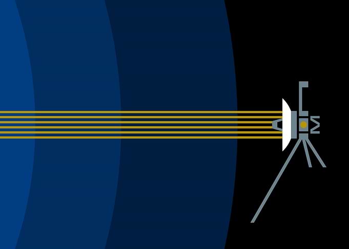 Voyager spacecraft in deep space