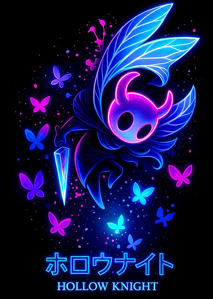 Hollow Knight Neon Art