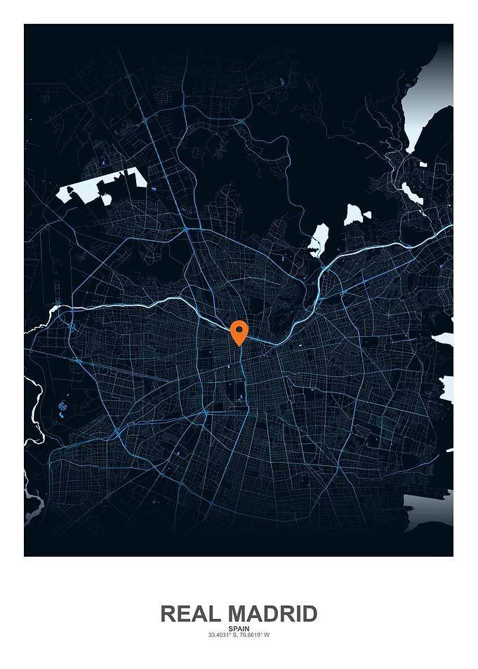 Real Madrid City Map