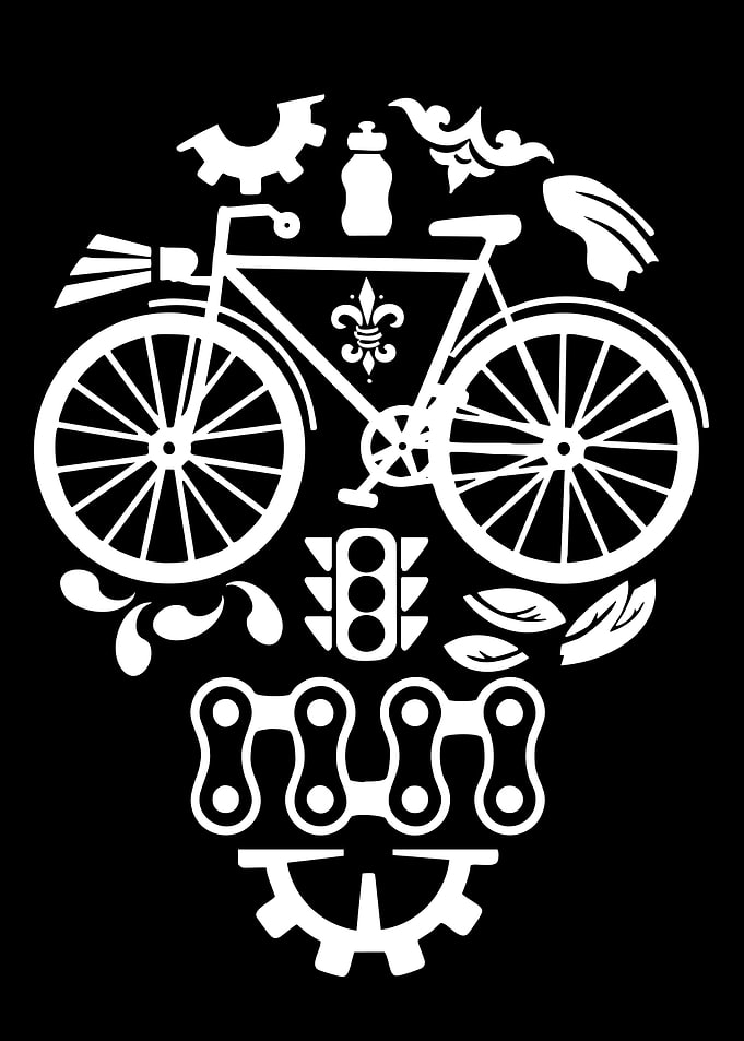Bicycle Skull Art