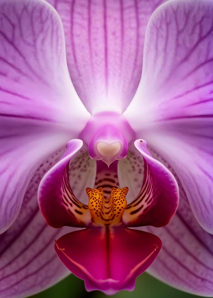 Close-up of a Pink Orchid Flower
