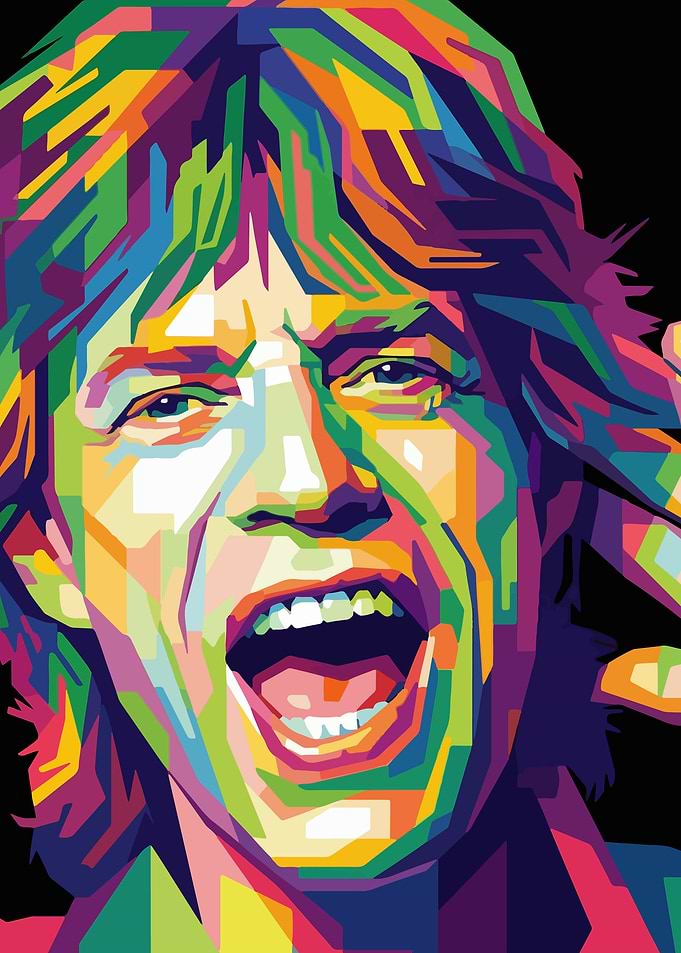 Mick Jagger Pop Art Portrait