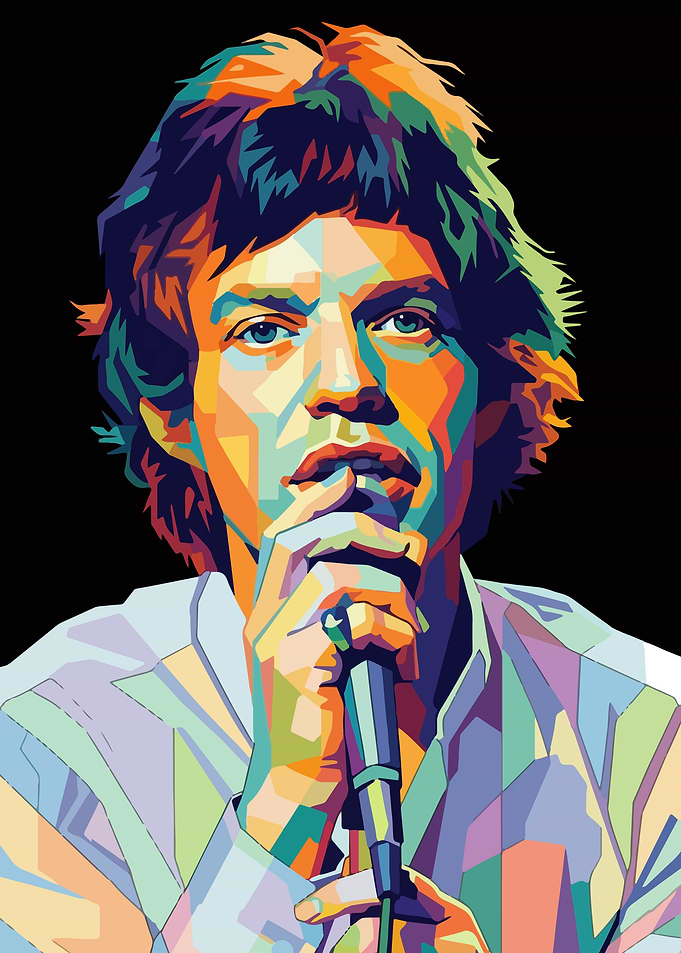 Mick Jagger Pop Art Portrait