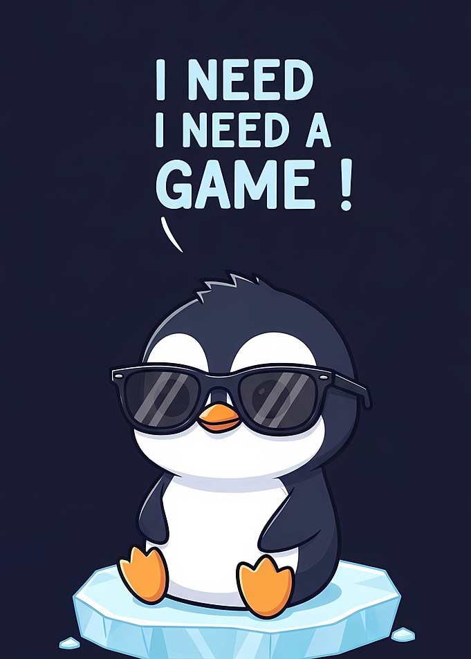 Cute Penguin Needs a Game