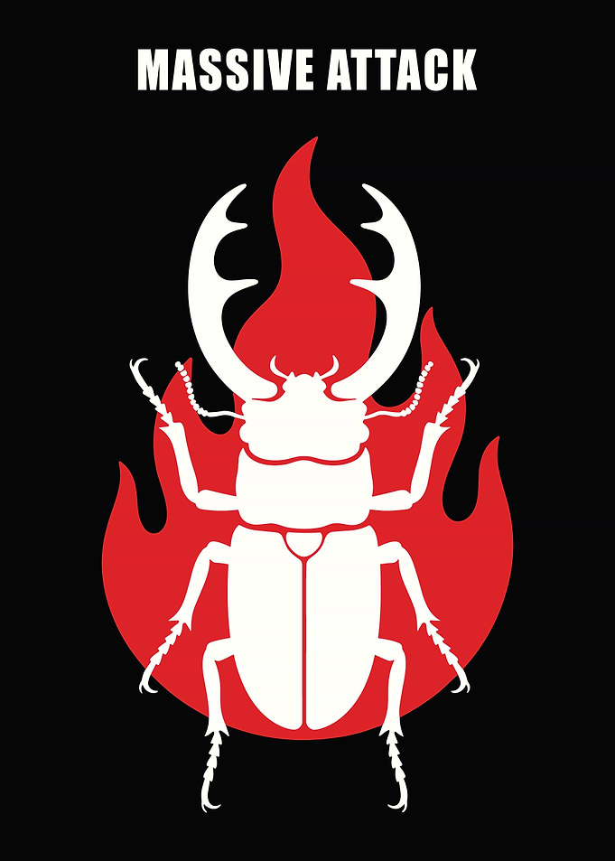 Massive Attack Beetle Fire Poster