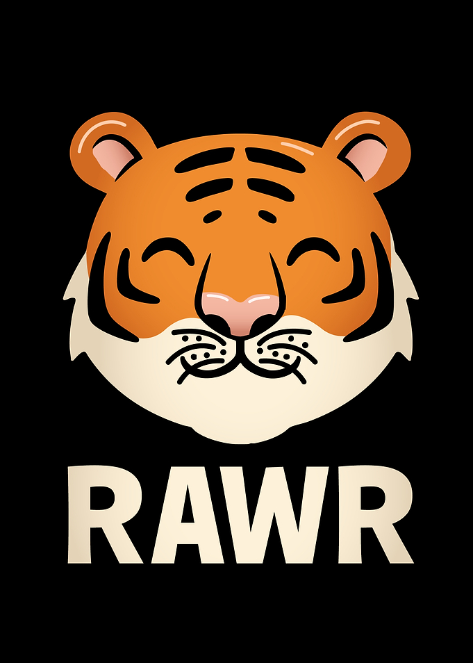 Cute Tiger Face RAWR Kids Kawaii Tiger