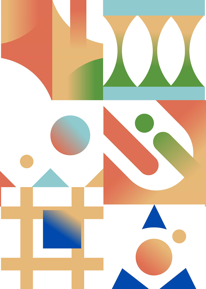 Abstract Geometric Shapes with Gradients