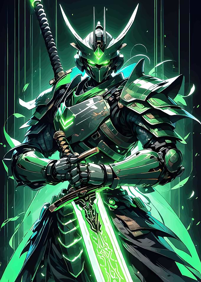 Cyberpunk Samurai Warrior