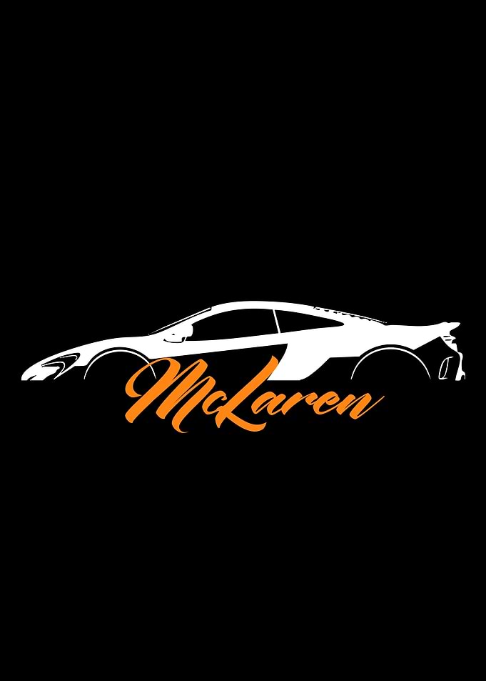 McLaren Car Silhouette with Logo