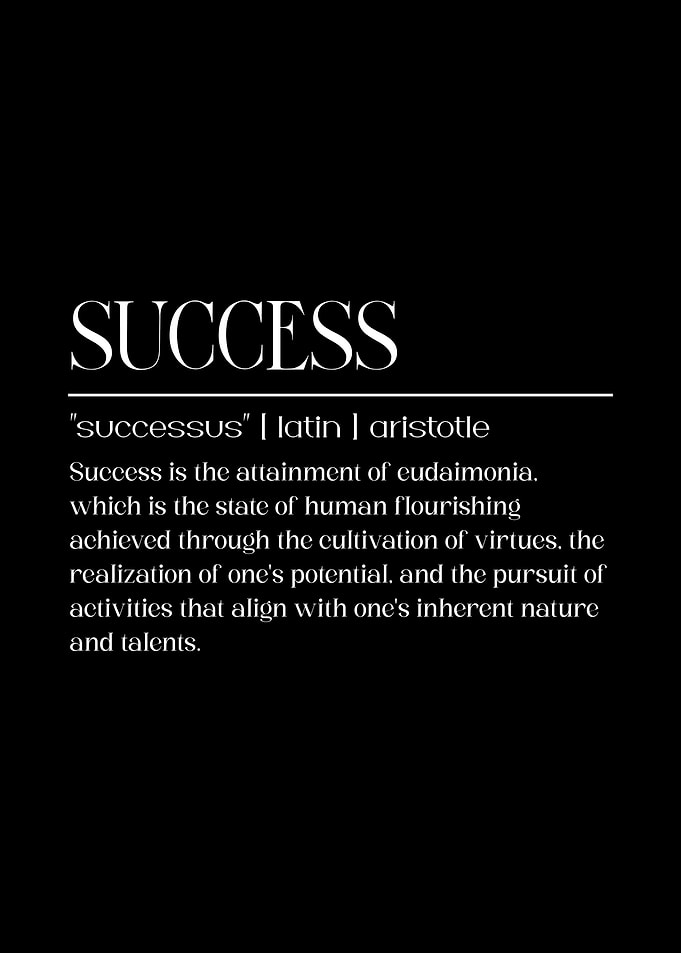 Success Definition black background