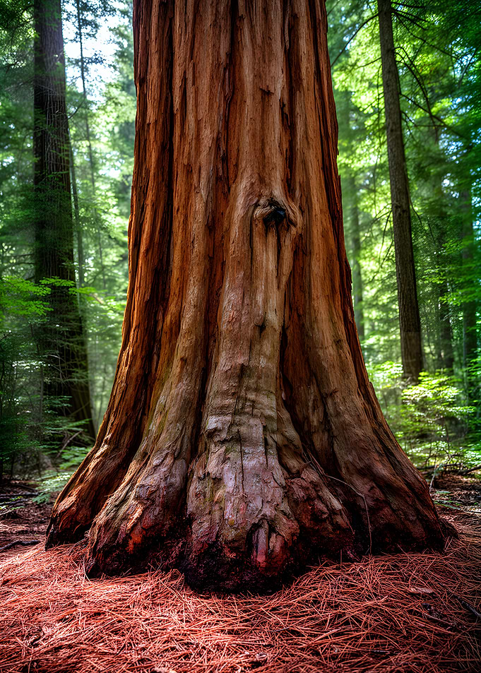 Giant Sequoia Tree Trunk