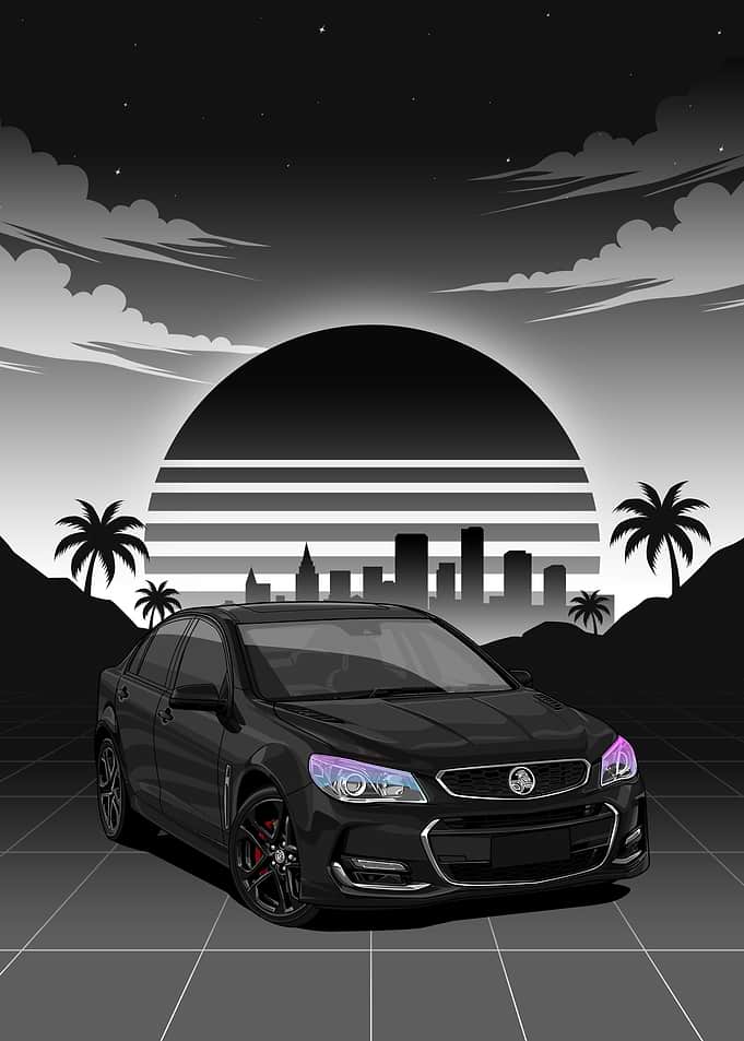 Black Holden VFII Commodore 2016
