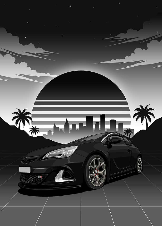 Black Vauxhal Astra GTC