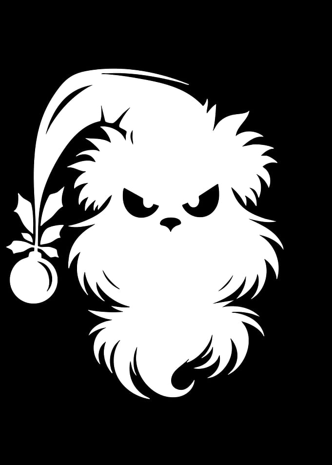 Grinch Santa Hat Christmas Ornament
