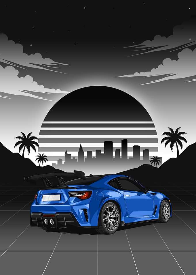 Blue Subaru BRZ STI Performance