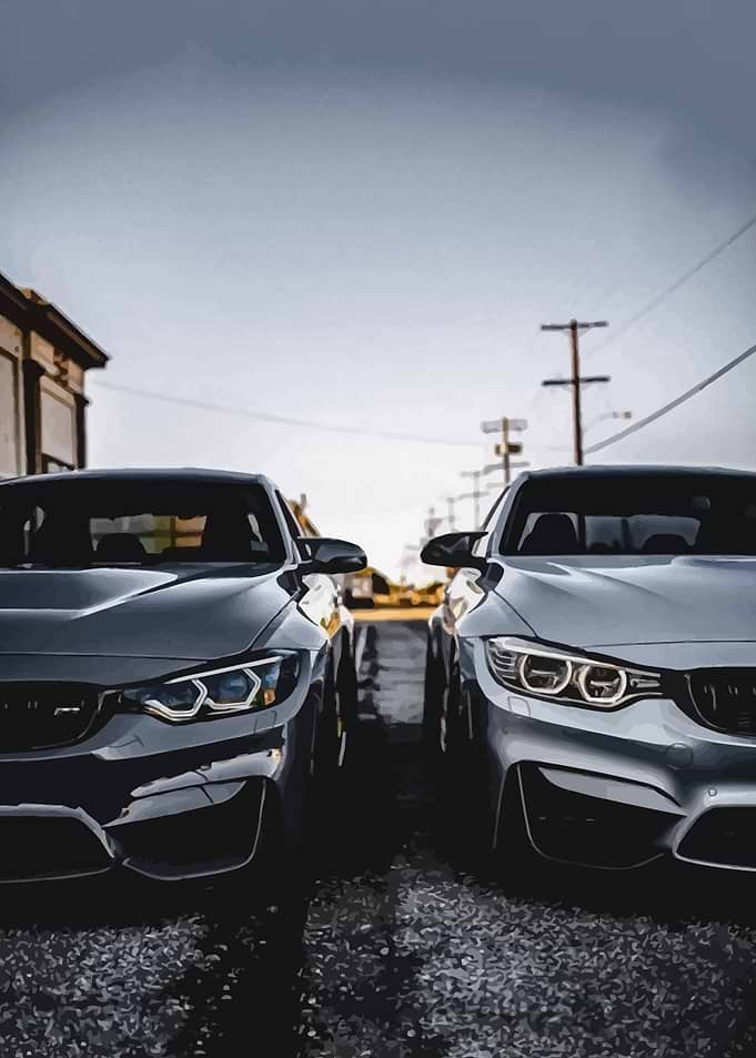 Two BMW M Cars Parked