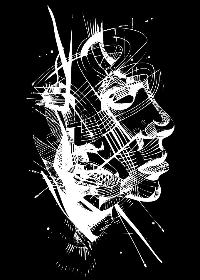 Abstract Face Illustration