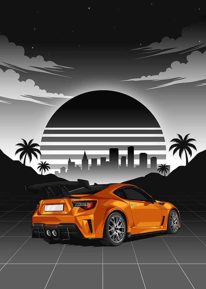 Orange Subaru BRZ STI Performance