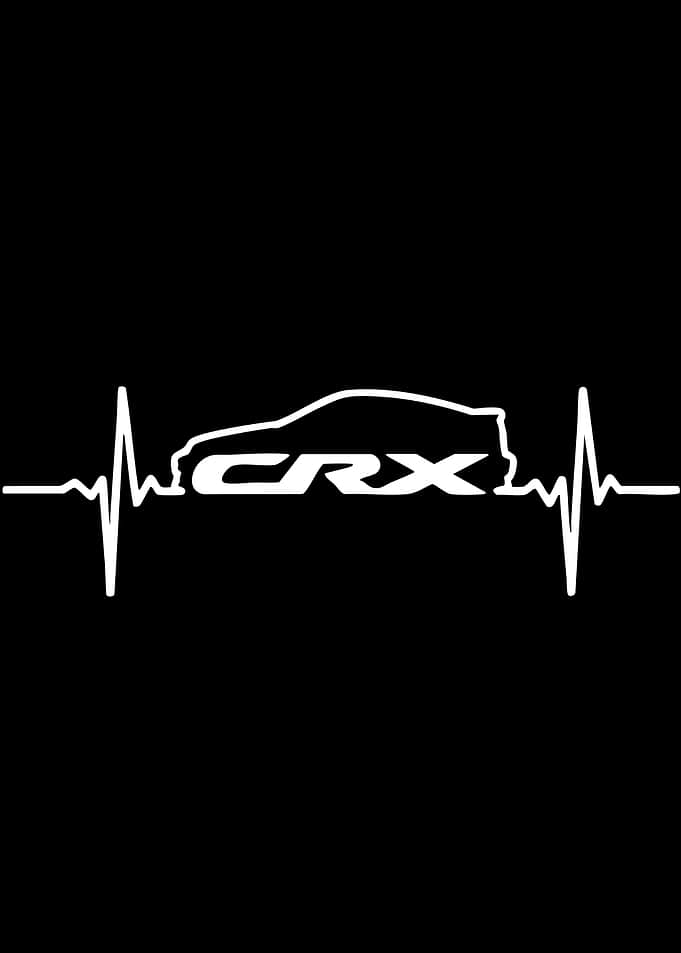 CRX Heartbeat Car Silhouette
