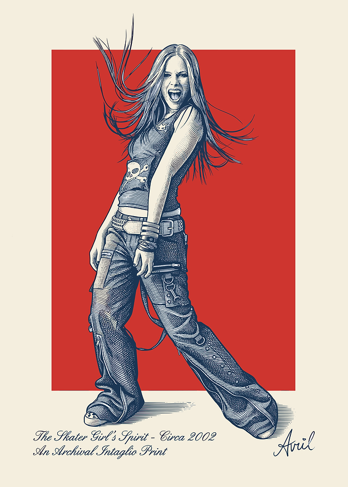 Avril Lavigne Girl Spirit Print