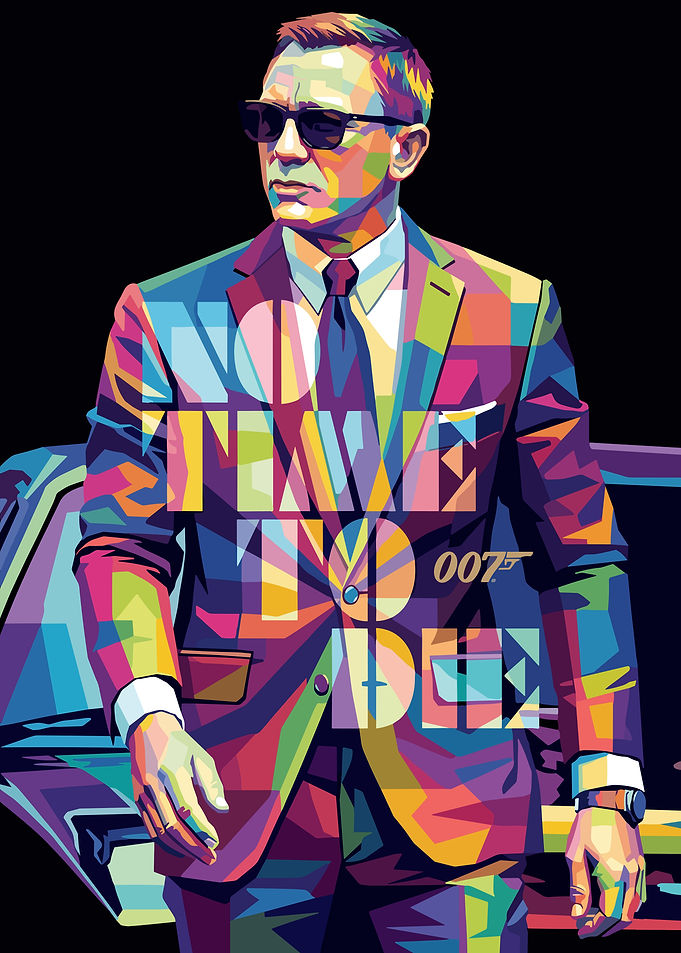Daniel Craig as James Bond in Pop Art Style