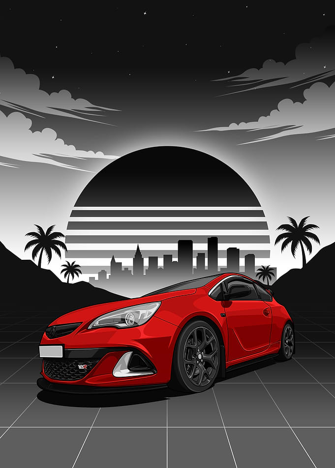 Red Vauxhal Astra GTC