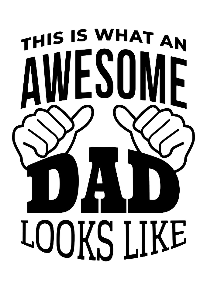 Awesome Dad Looks Like Text Art