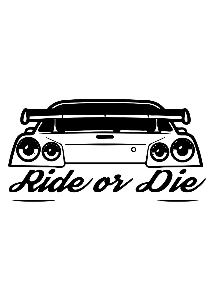 Ride or Die Car Graphic
