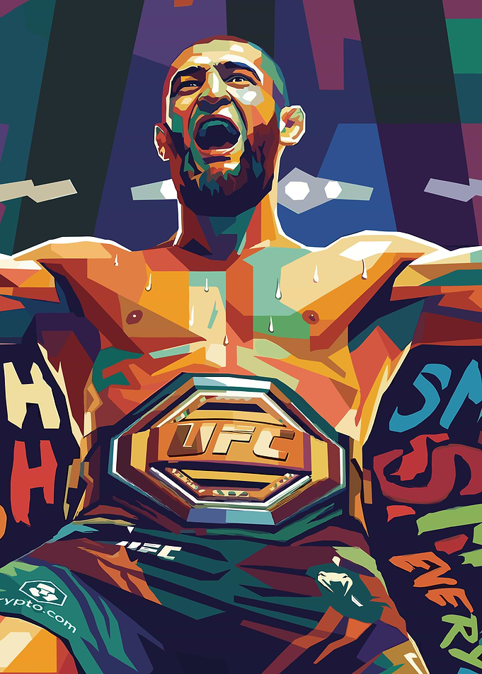 Khamzat Chimaev UFC Champion Pop Art