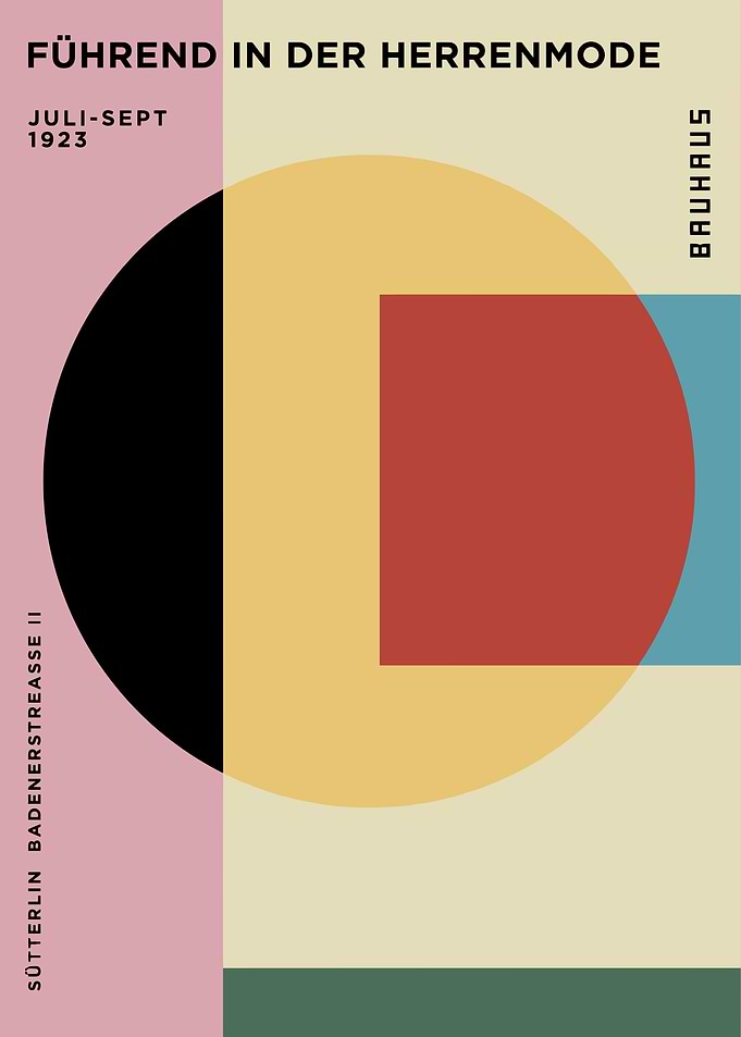 Bauhaus Poster 'Führend in der Herrenmode'