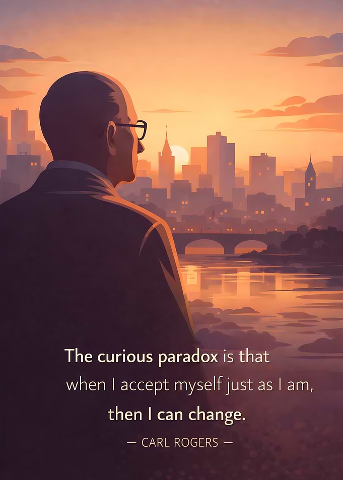 Carl Rogers quote about self-acceptance
