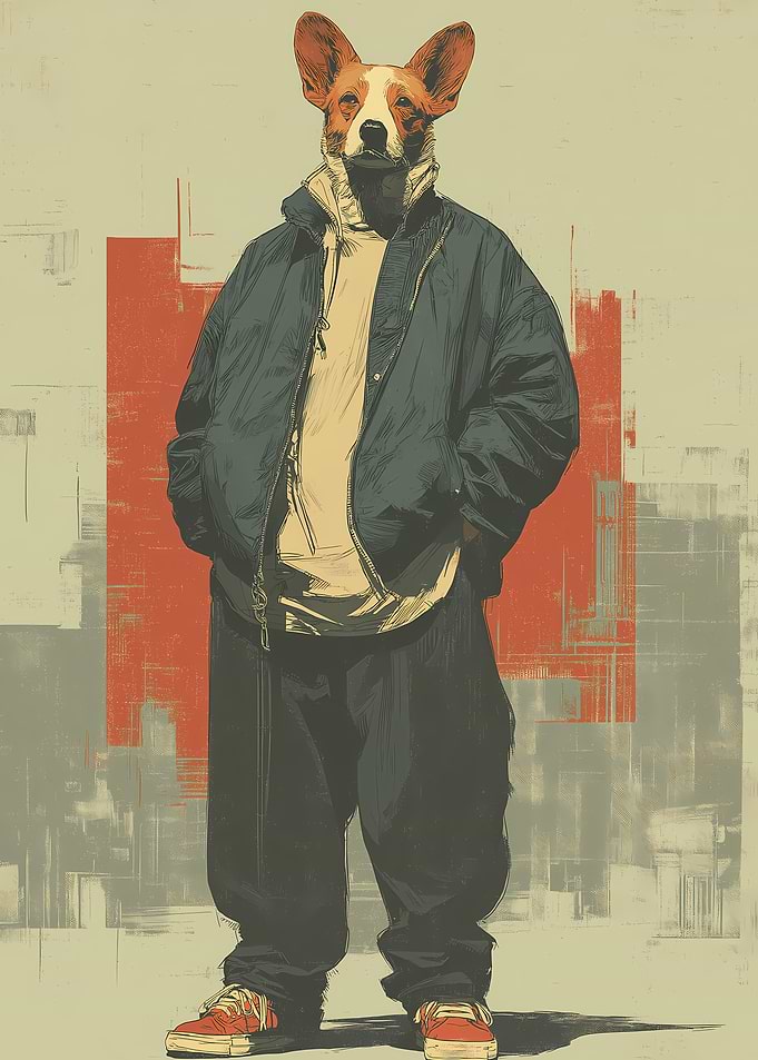 what the dog doing? Streetwear