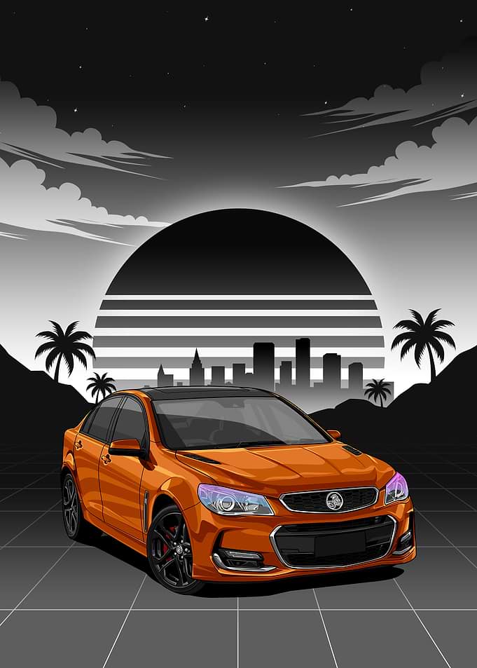orange Holden VFII Commodore 2016
