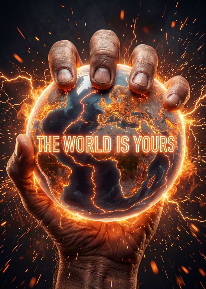 The World Is Yours Motivational Art