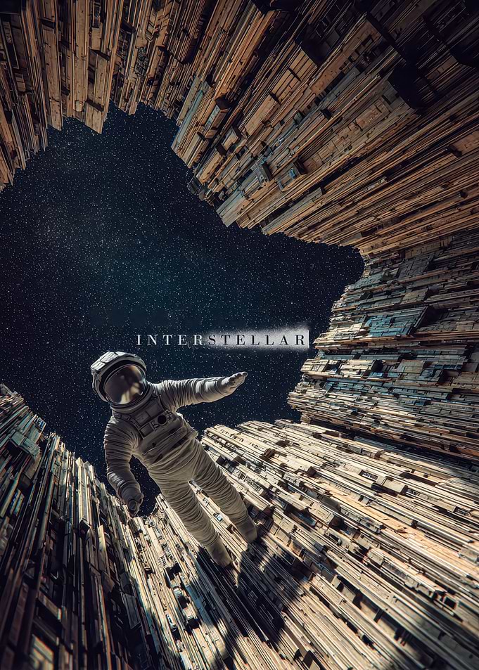 Astronaut floating in space