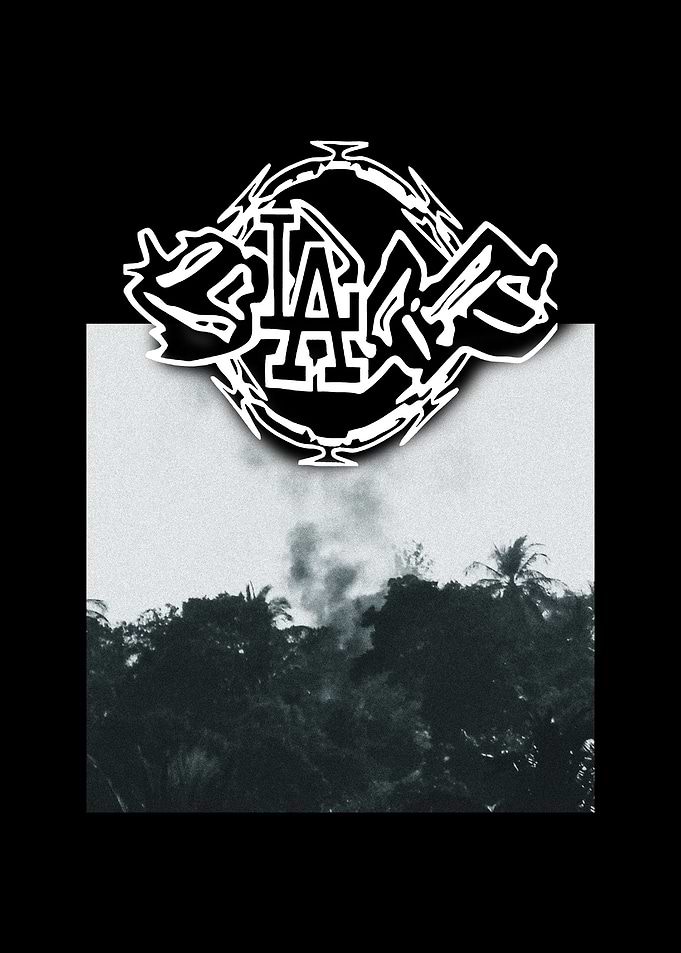 LA Logo Over Smoky Jungle