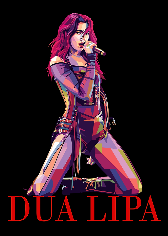 Dua Lipa Pop Art Portrait