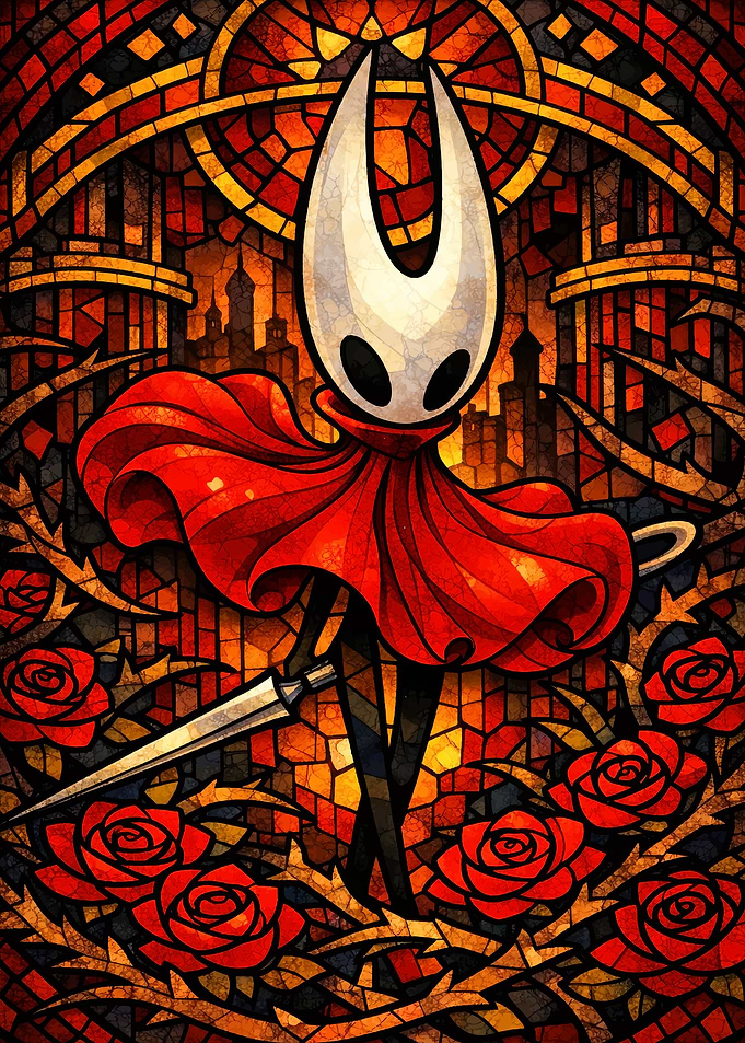 Hornet in Stained Glass Style