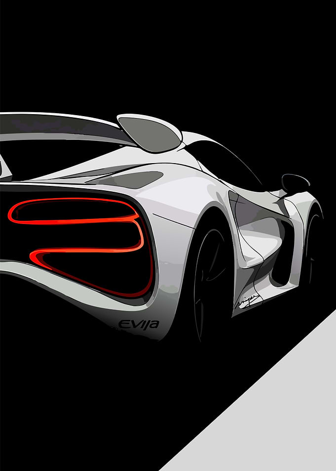 Lotus Evija rear view