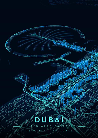 Dubai City Quantum Hologram