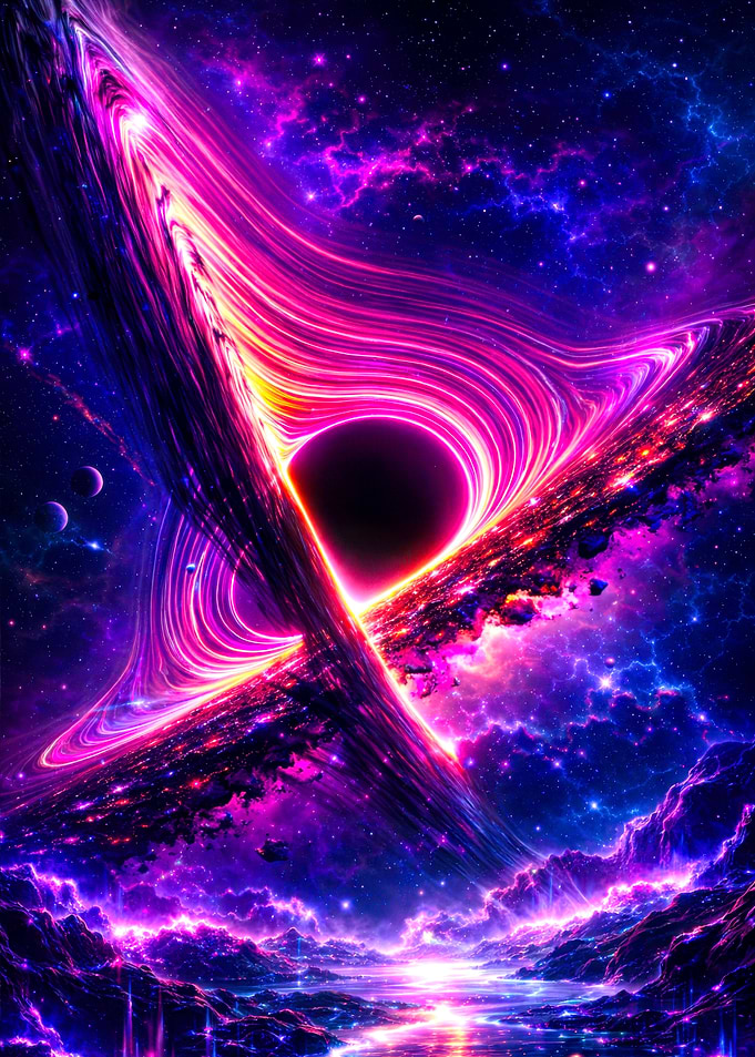 Cosmic Black Hole with Nebula