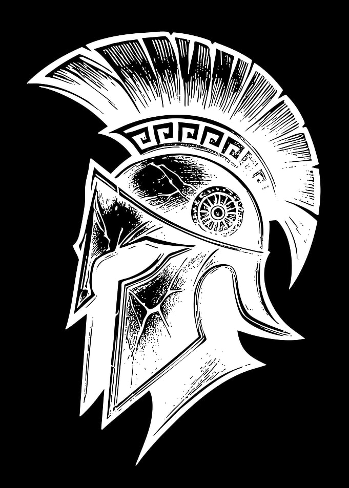 Spartan Helmet Illustration